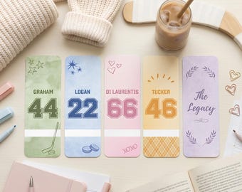 Off Campus Character Bookmark Bundle + Bonus Legacy Bookmark | Printable Hockey Romance Bookmarks