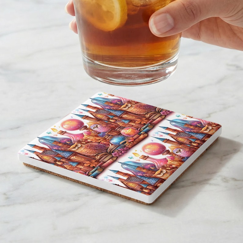 Magic School Castle PNG, Whimsical Wizard Owls, Enchanted Books Art ...