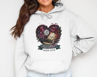 Thriller Book Club PNG, Dark Academia Mystery Reader, Book Lover Digital Art