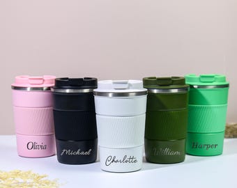Caneca de viagem personalizada para presente | Caneca de café com gravação personalizada | Copo térmico para viagem