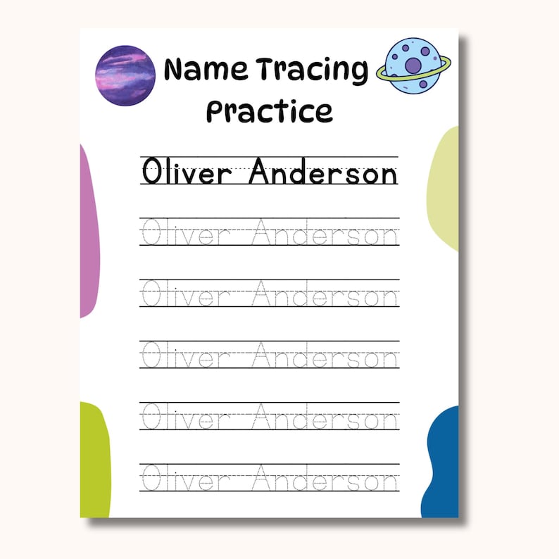 Editable Name Tracing Worksheet, Preschool Handwriting Practice ...