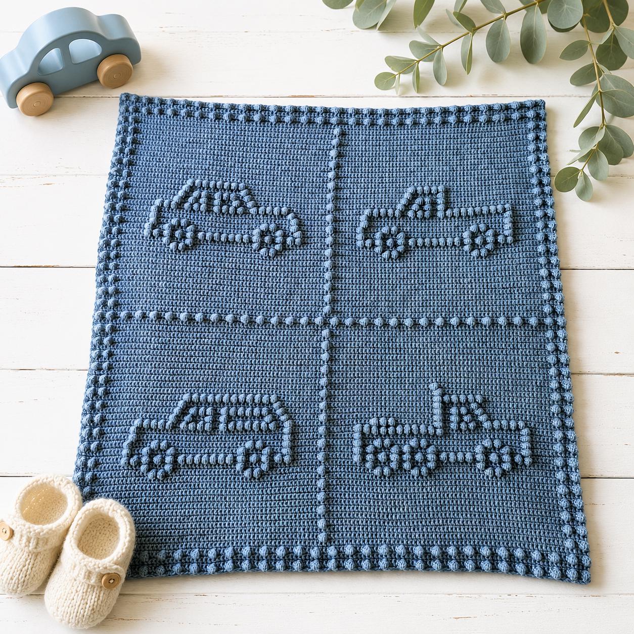 23 Baby Boy Blanket Crochet Patterns for Cozy Gifts and Nursery Keepsakes 6 Cars and Trucks Baby Boy Blanket