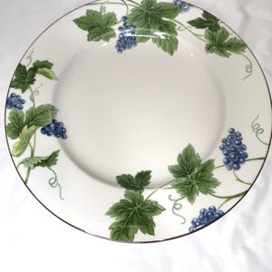 Vintage Mikasa Optima Vineyard Y4004 Dinner Plates – Set of 5 – 10.6" Fine China – Grapevine Pattern – Discontinued Tableware