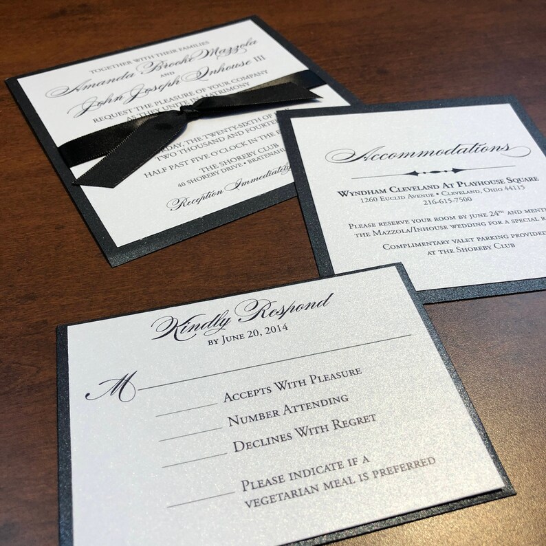 Black Tie Invitation | Etsy