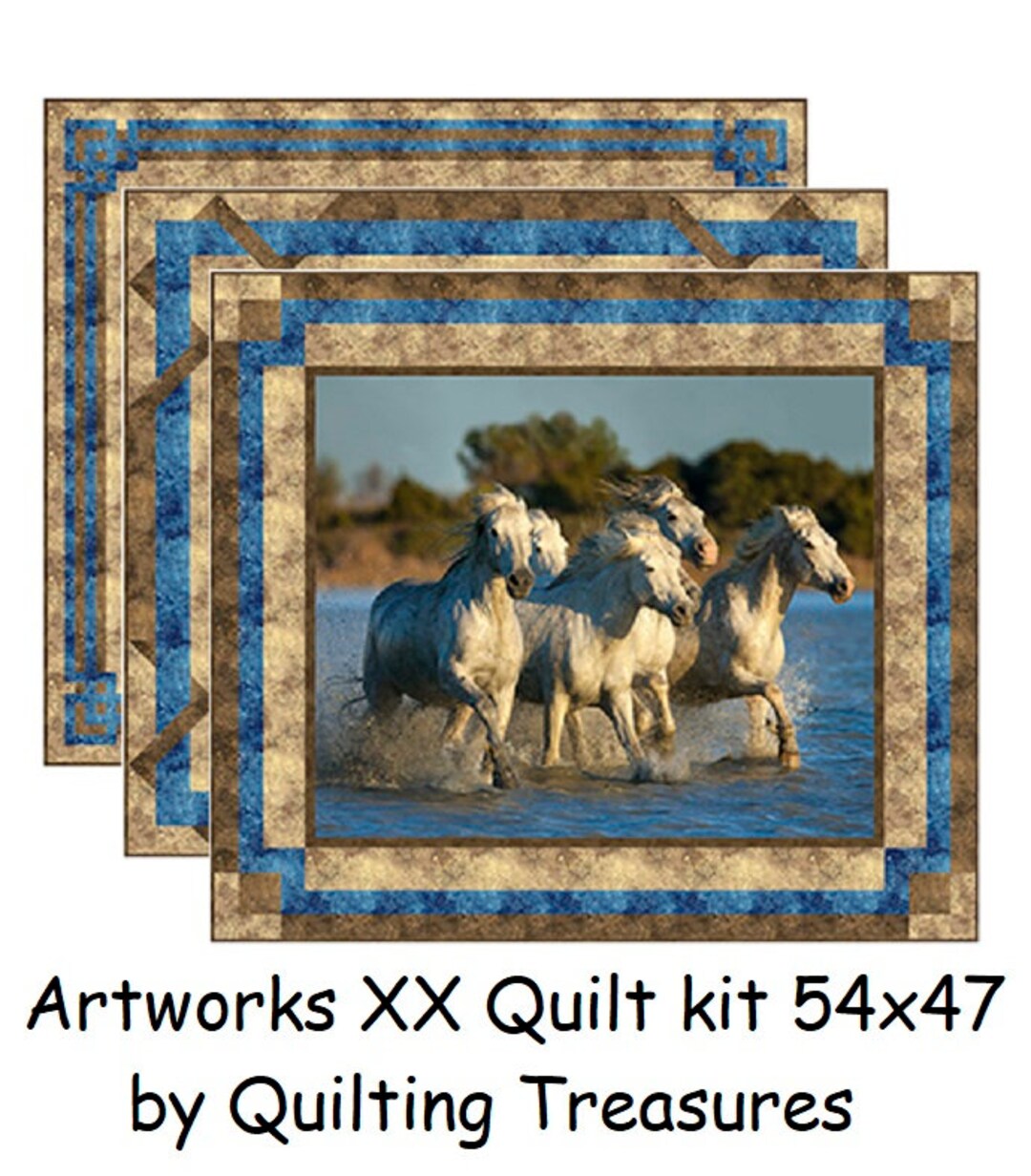 Artworks XX Horses Quilt Top Kit by Quilting Treasures Fabrics Etsy