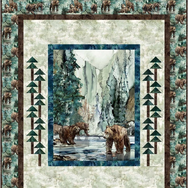 Northern Peaks Bears Quilt Kit Etsy