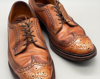 Vintage Allen Edmonds Neumok Tan Wingtip Shoes 13D - Etsy