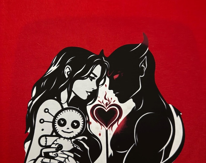 Dark Romance Voodoo Devil Couple Shirt, Matching Tee