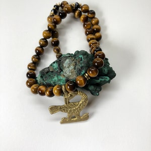 Father&#39;s Day,  African pendant necklace, Tiger eye pendant necklace, African jewelry, Sankofa Pendant necklace, Men’s Necklace, necklace