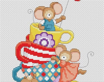 Lucie Heaton Furry Tales Paper Plane Mouse PDF Cross Stitch Pattern Lucie Heaton Furry Tales Paper Plane Mouse PDF Cross Stitch Pattern
