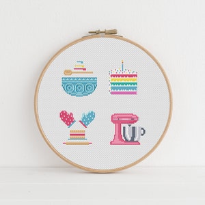 Baking Motifs PDF Instant Download Cross Stitch Pattern