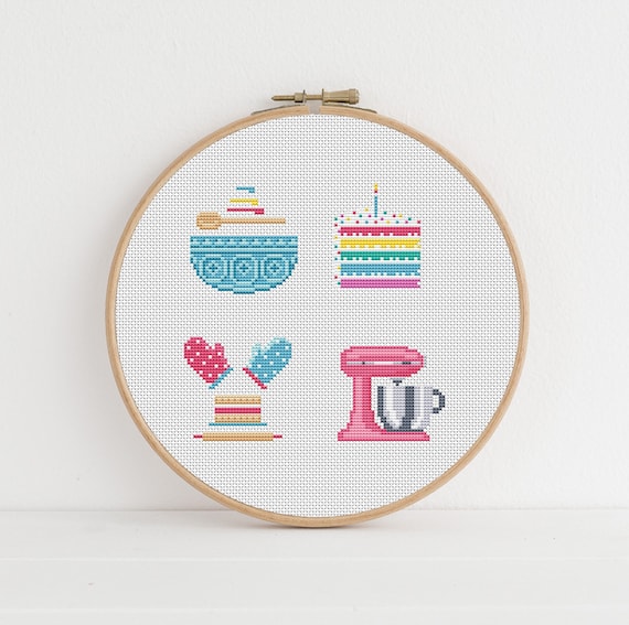 Baking Motifs PDF Instant Download Cross Stitch Pattern