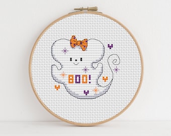 Furry Tales Ghost Mouse - Cross Stitch Pattern - Lucie Heaton - Digital PDF Counted Cross Stitch Chart Download