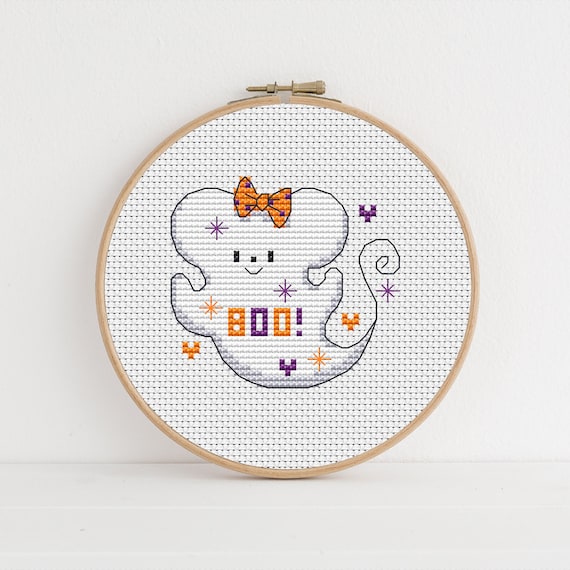 Furry Tales Ghost Mouse - Cross Stitch Pattern - Lucie Heaton - Digital PDF Counted Cross Stitch Chart Download