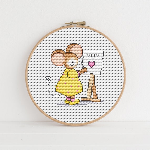 Furry Tales For Mum Cross Stitch Pattern / PDF Cross Stitch Pattern / Lucie Heaton