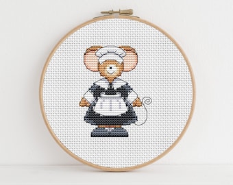 Furry Tales Pilgrim Lizzie Mouse Cross Stitch Pattern / PDF Download / Lucie Heaton