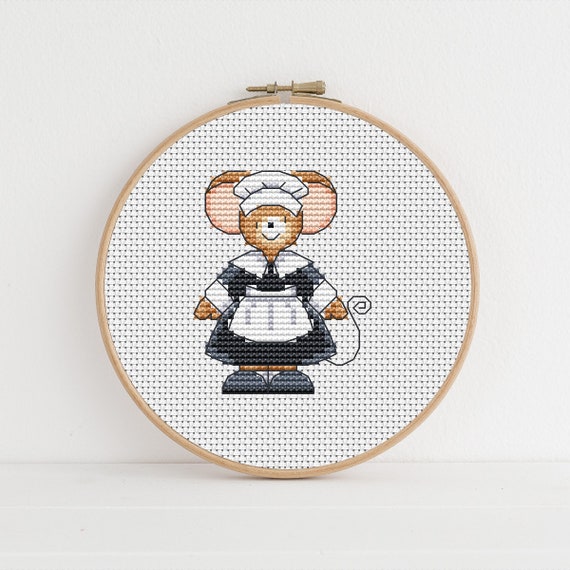 Furry Tales Pilgrim Lizzie Mouse Cross Stitch Pattern / PDF Download / Lucie Heaton