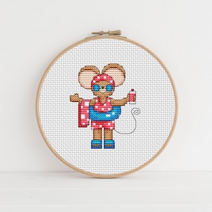 Lucie Heaton Furry Tales Paper Plane Mouse PDF Cross Stitch Pattern Lucie Heaton Furry Tales Paper Plane Mouse PDF Cross Stitch Pattern