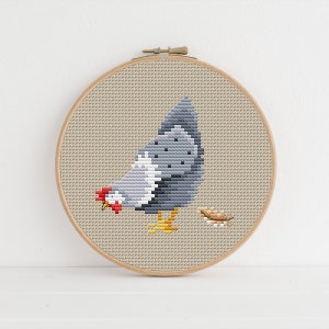 Chickens Modern Cross Stitch Sampler Lucie Heaton Digital PDF Counted Cross Stitch Chart Download image 5