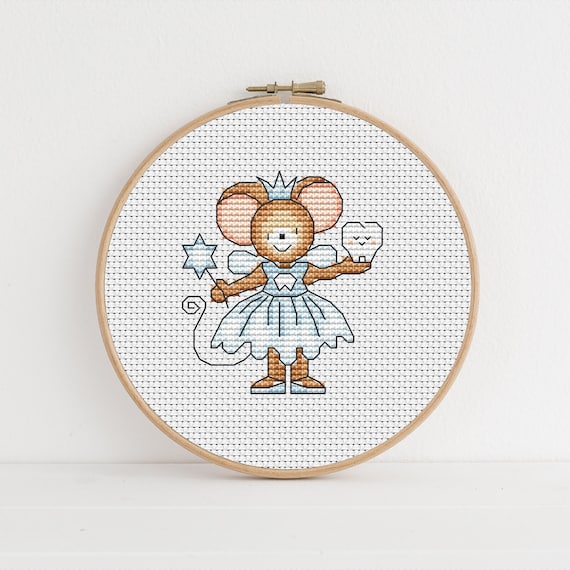 Furry Tales Tooth Fairy Mouse - Cross Stitch Pattern - Lucie Heaton - Digital PDF Counted Cross Stitch Chart Download