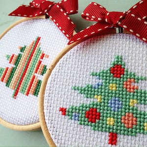 Sweet Christmas Trees / Christmas Cross Stitch PDF Pattern / Counted Cross Stitch Chart / Lucie Heaton