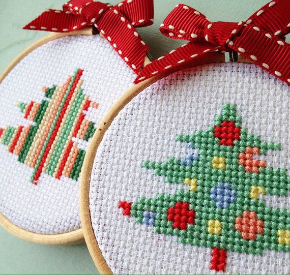 Sweet Christmas Trees / Christmas Cross Stitch PDF Pattern / Counted Cross Stitch Chart / Lucie Heaton