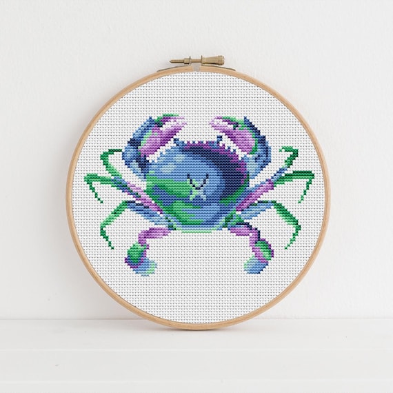Crab Cross Stitch Pattern by Lucie Heaton, PDF Chart Download