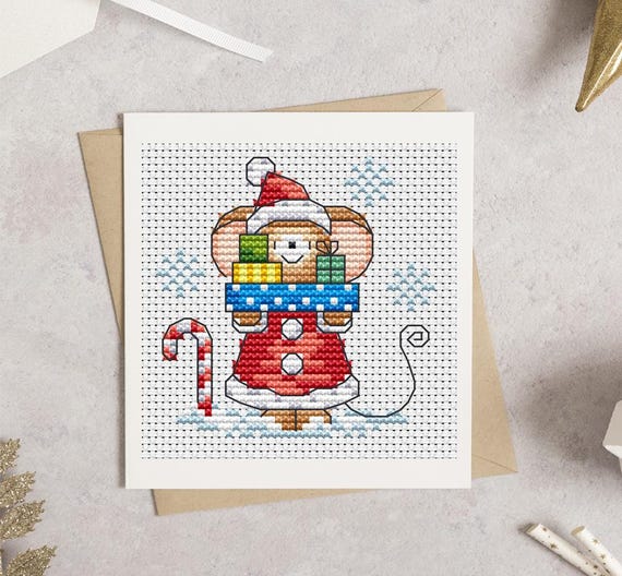 Christmas Mice Cross Stitch Pattern Set, Furry Tales by Lucie Heaton (PDF Download)