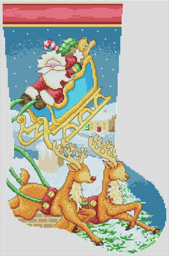 Festive Sampler Tree Candle Snowman Stocking Christmas Cross Stitch Chart X