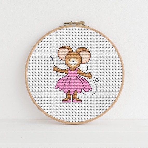 Furry Tales Fairy Mouse Cross Stitch Pattern / Christmas Cross Stitch/ Fairy Cross Stitch Pattern PDF Download / Lucie Heaton