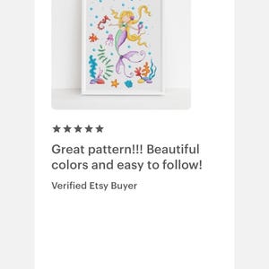 Mermaid Under the Sea - PDF Cross Stitch Pattern - Etsy