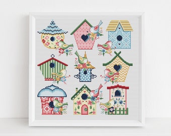 Bird House Sampler / PDF Cross Stitch Pattern