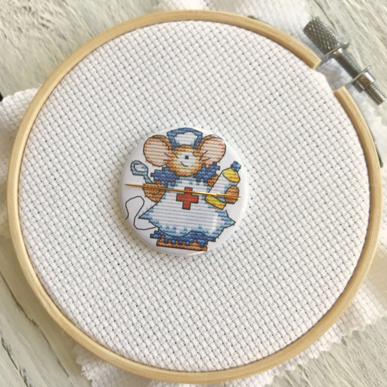 Download Needle Minder / Furry Tales Nurse / Magnetic Needle Keeper / | Etsy