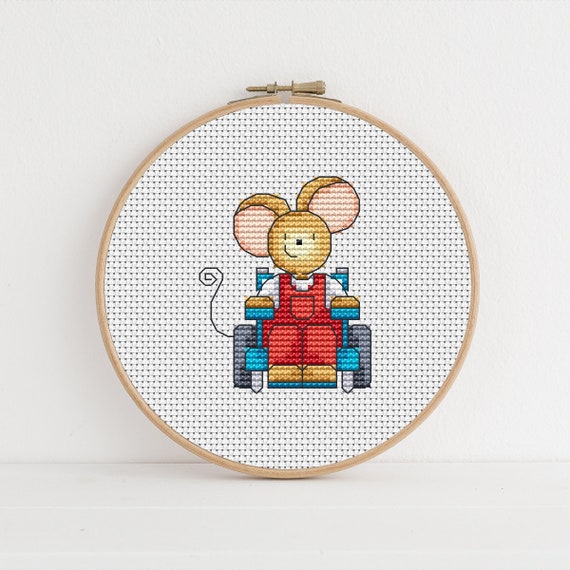 Furry Tales Charlie Mouse - Cross Stitch Pattern - Lucie Heaton - Digital PDF Counted Cross Stitch Chart Download