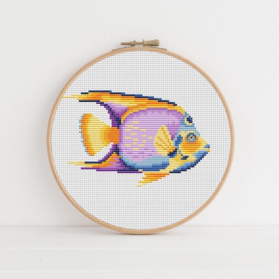Tropical Fish Cross Stitch Pattern by Lucie Heaton, PDF Chart Download
