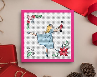 Nutcracker Ballet Christmas Cards Cross Stitch Pattern - Lucie Heaton - Digital PDF Counted Cross Stitch Chart Download