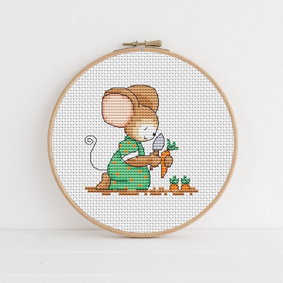 Furry Tales Harvest Mouse - Cross Stitch Pattern - Lucie Heaton - Digital PDF Counted Cross Stitch Chart Download