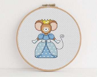 Furry Tales Princess Lizzie Mouse Cross Stitch Pattern / PDF Cross Stitch Pattern / Lucie Heaton