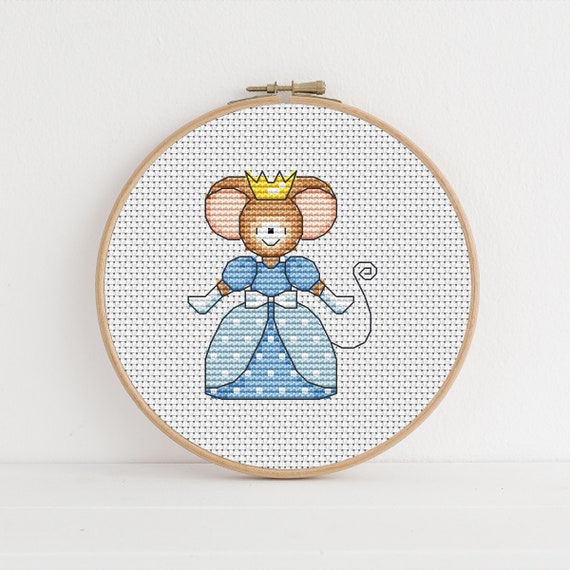 Furry Tales Princess Lizzie Mouse Cross Stitch Pattern / PDF Cross Stitch Pattern / Lucie Heaton