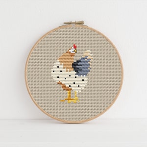 Chickens Modern Cross Stitch Sampler Lucie Heaton Digital PDF Counted Cross Stitch Chart Download image 3