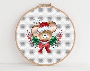 Furry Tales Christmas Garland Cross Stitch Pattern - Lucie Heaton - Digital PDF Counted Cross Stitch Chart Download