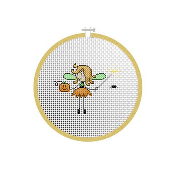 October Halloween Fairy / PDF Cross Stitch Pattern