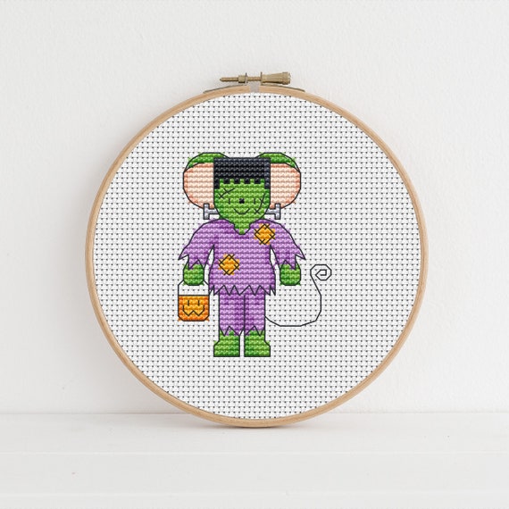 Furry Tales Frankenstein Mouse - Cross Stitch Pattern - Lucie Heaton - Digital PDF Counted Cross Stitch Chart Download
