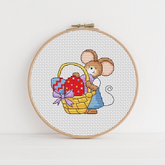 Furry Tales Easter Basket / FT051 / PDF Cross Stitch Pattern / Lucie Heaton