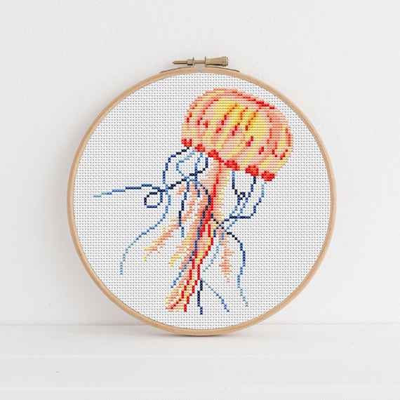 Jellyfish Cross Stitch Pattern by Lucie Heaton, PDF Chart Download