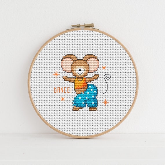 Furry Tales Dance Mouse - Cross Stitch Pattern - Lucie Heaton - Digital PDF Counted Cross Stitch Chart Download