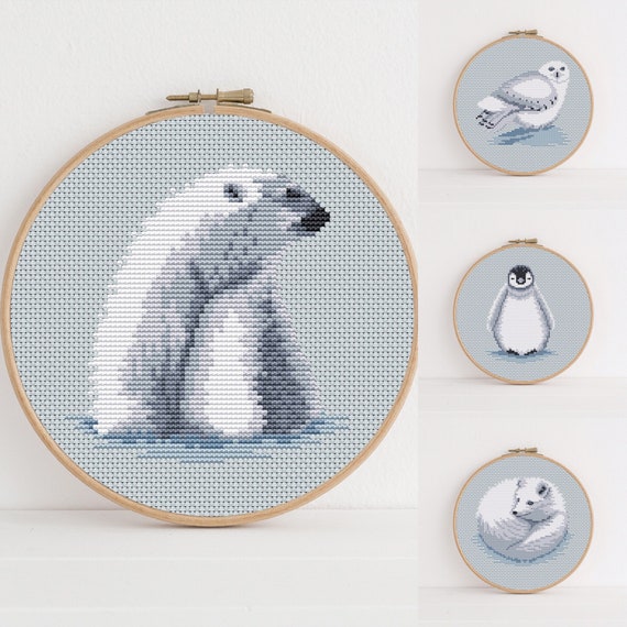 Snow Animals PDF Cross Stitch Pattern / Counted Cross Stitch Chart / By Lucie Heaton