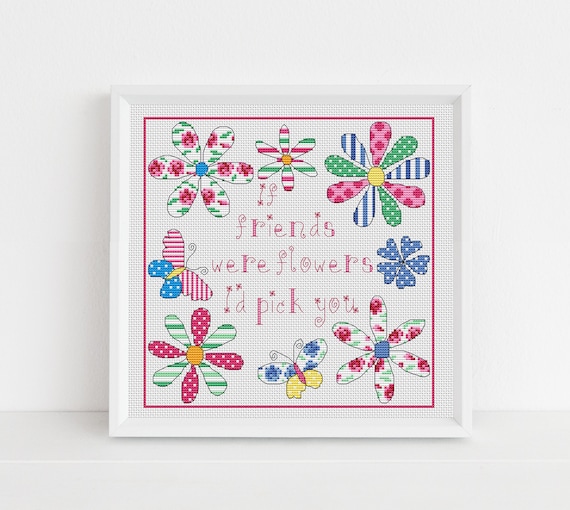 Friends Sampler Cross Stitch Pattern - Lucie Heaton - Digital PDF Counted Cross Stitch Chart Download