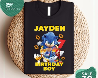 Custom Sonic Birthday shirt | Custom Sonic Shirt | Sonic Family Birthday Shirt | Sonic Kids Shirt | Birthday Party | Sonic Birthday Shirt