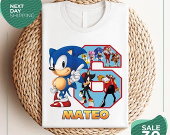 Custom Sonic Birthday Shirt | Sonic Birthday shirt personalized | Sonic The Hedgehog Birthday Shirt | Custom Family Sonic Birthday Shirt